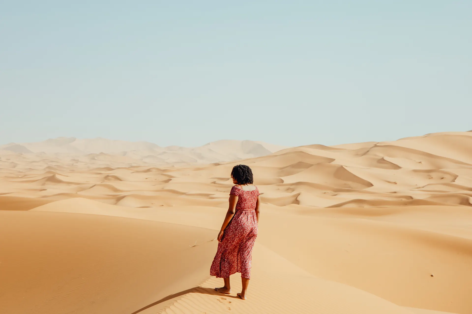 Paseo por las dunas del Sáhara